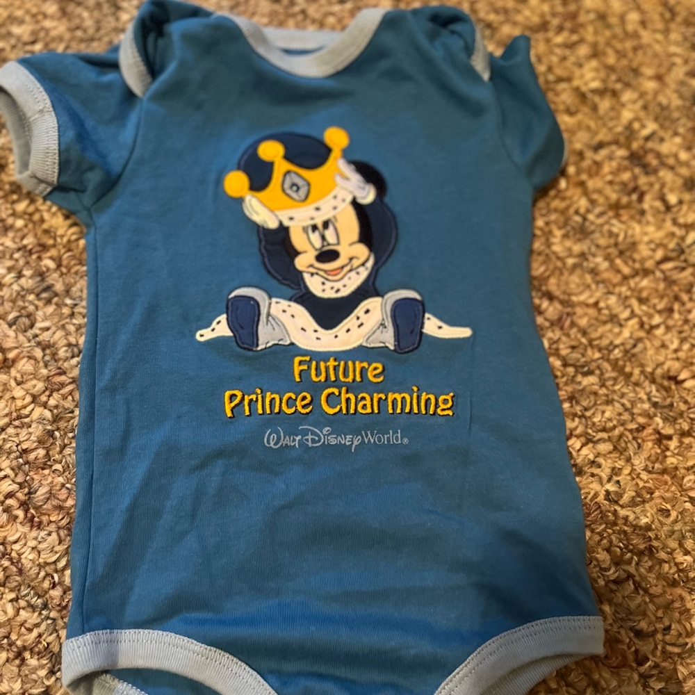 NWOT Disney parks future Prince Charming onesie 12m